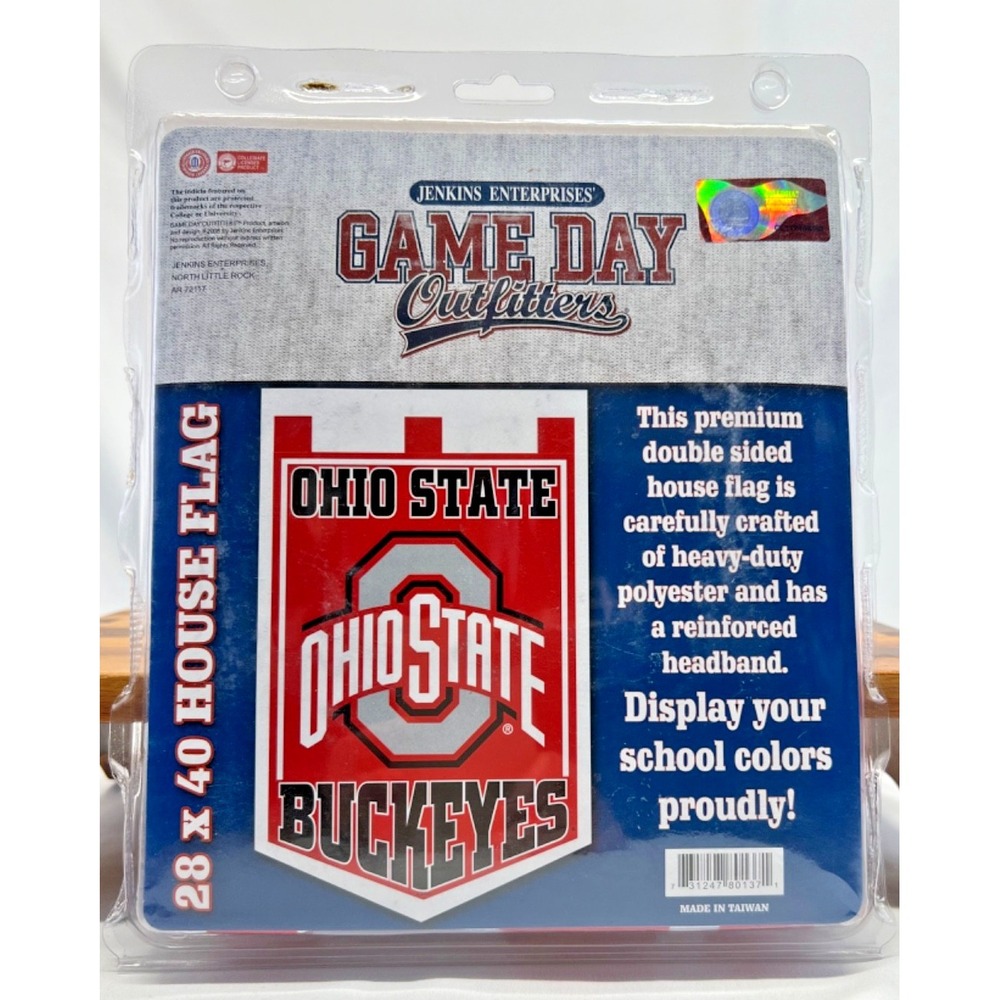 Ohio State Buckeyes House Flag 28x40 Double Sided OSU Banner Licensed NCAA